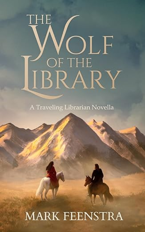 Book Cover of The Wolf of the Library by Mark Feenstra